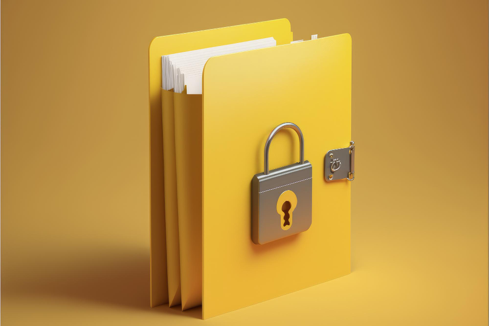file-folder-with-padlock-document-folder-file-security-concept-generative-ai